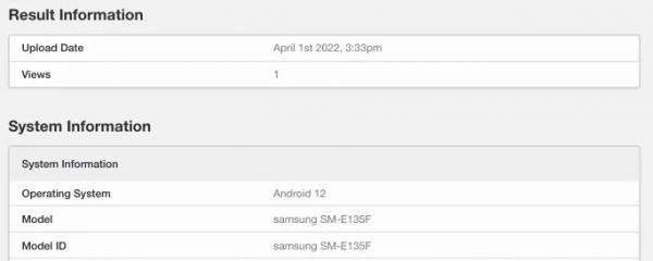 Samsung Galaxy F13 using Exynos 850 chip appeared on Geekbench